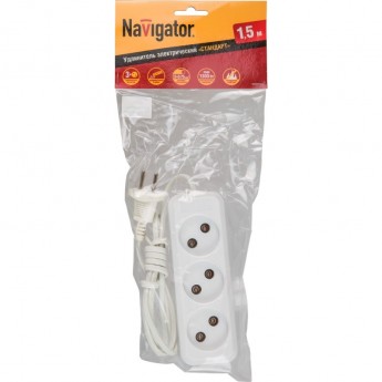 Бытовой удлинитель NAVIGATOR серии NPE-S (X) NPE-S1-03-500-X-2x0.75 Бытовой удлинитель NAVIGATOR серии NPE-S (X) NPE-S1-03-500-X-2x0.75