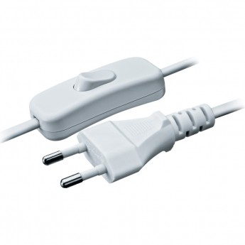 Шнур сетевой NAVIGATOR с выключателем серии NPS-FS-170-2x0.75-WH 1.7M белые